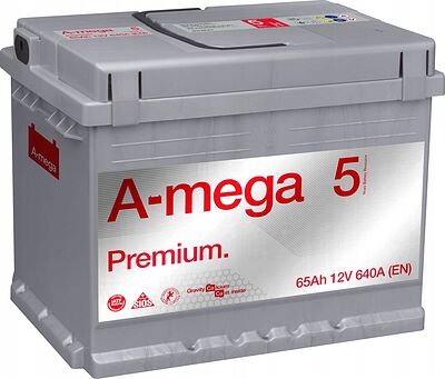 A-Mega Premium 6СТ-65 65 А/ч, 640 А (EN), обратная полярность (243x175x190)