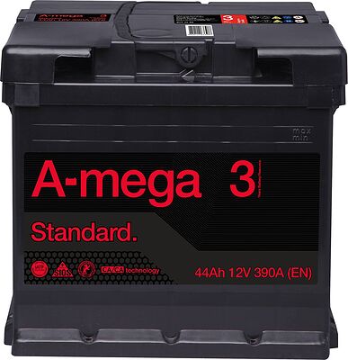 A-mega Standard 50 А/ч прямая конус стандарт (207x175x190)