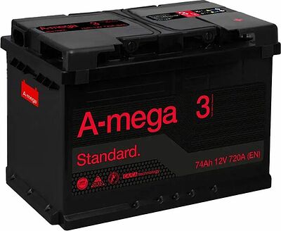 A-mega Standard 60 А/ч прямая конус стандарт (243x175x190)