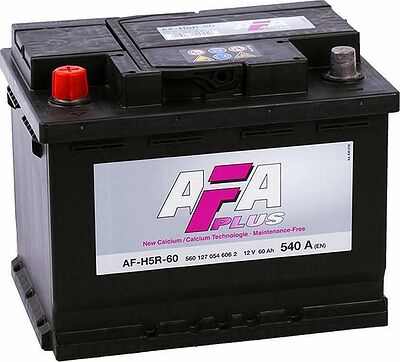 AFA Plus AF-H5R-60 (560127054) 60 А/ч 540 А (EN), прямая полярность, 242×175×190 мм