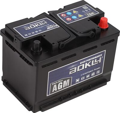 AOKLY AGM Stop&Go AGM L3 70 А/ч 700 А (EN), обратная полярность, корпус L3, 278×175×190 мм