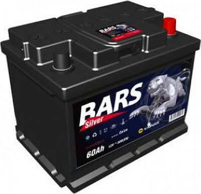 Bars Silver 6СТ-60 60 А/ч, 530 А, прямая полярность (242x175x190)