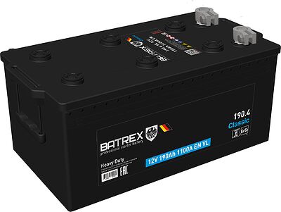 Batrex Classic 6СТ-190.4 VL 190 А/ч 1100 А (EN), прямая полярность (513x225x218)