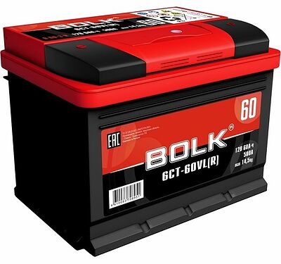 BOLK Standart AB600 60 А/ч 500 А (EN), обратная полярность, 242×175×190 мм, L2