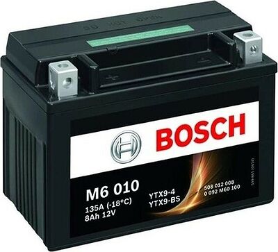 Bosch M6 010 0 092 M60 100 8 А/ч 135 А (−18 °C), прямая полярность (150x87x105)