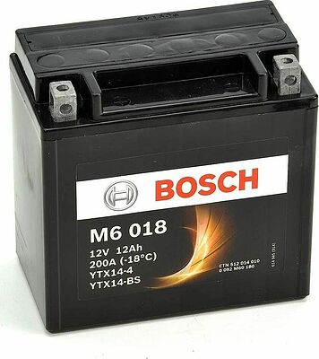 Bosch M6 018 0 092 M60 180 12 А/ч 200 А (−18 °C), прямая полярность (150x87x145)