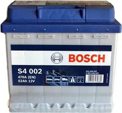 Bosch S4 0 092 S40 020 52 А/ч 470 А (EN), обратная полярность, 207×175×190 мм