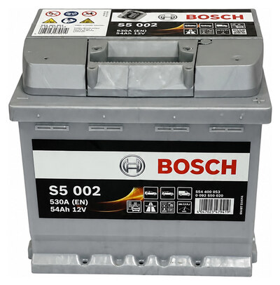 Bosch S5 0 092 S50 020 54 А/ч 530 А (EN), обратная полярность, 207×175×190 мм