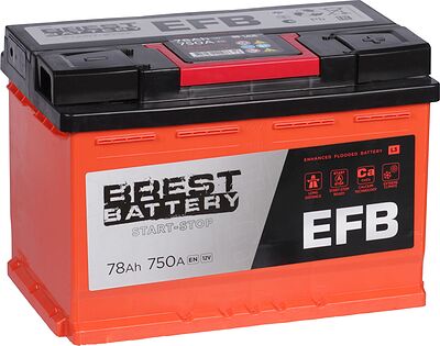 Аккумулятор Brest Battery EFB BE780 78 А/ч 750 А (EN), обратная полярность, 278×175×190 мм, L3