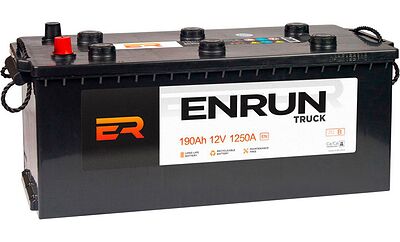 ENRUN Truck EST1903 190 А/ч 1250 А (EN), прямая полярность, 510×218×225 мм, B
