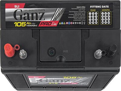 GANZ PRO-Line DIN G1341057 105 А·ч 1000 А (EN), прямая полярность, 331x175x241 мм