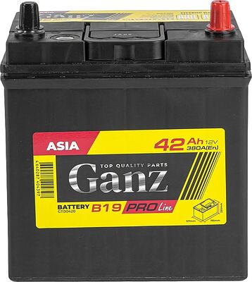 GANZ PRO-Line JIS G1130420 42 А·ч 380 А (EN), обратная полярность, 195x127x220 мм