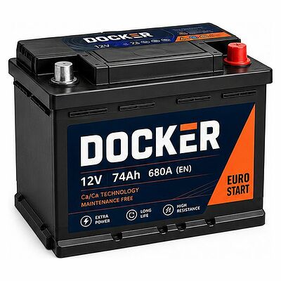Курский аккумуляторный завод Docker 6СТ-77NR 77 А/ч, 650 А, обратная полярность (278x175x190)