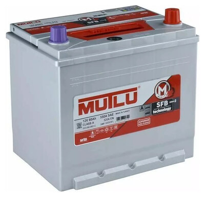 Mutlu SFB JIS D26.75.064.C 75 А·ч 640 А (EN), обратная полярность, 260×173×225 мм