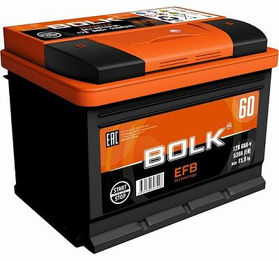 Bolk EFB Stop&Go BEFB 65-3-L 65 А/ч 550 А (EN), прямая полярность, 242×175×190 мм, L2