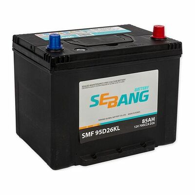 Sebang SMF 95D26KL 85 А/ч, 700 А, обратная полярность (260x175x225)