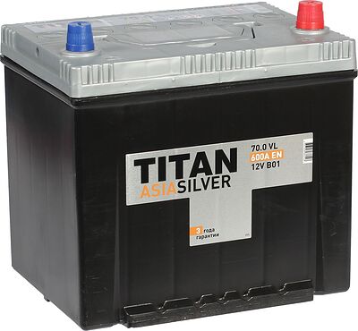 Titan Asia Silver 6СТ-70.0 VL B01 70 А·ч 600 А (EN), обратная полярность, 230×175×221 мм