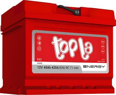Topla Energy E45 (54502) 45 А·ч 420 А (EN), обратная полярность, 207×175×175 мм