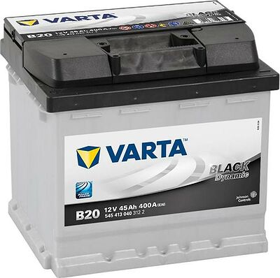 Varta BLACK dynamic B20 45 А/ч, 400 А (EN), прямая полярность (207x175x190), код 545413040