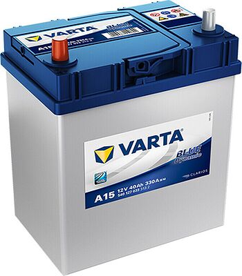 Varta Blue Dynamic A15 40 А/ч 330 А (EN), прямая полярность, 187×127×227 мм, ETN 540127033