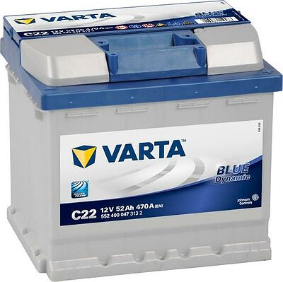 Varta Blue Dynamic C22 52 А/ч, 470 А (EN), обратная полярность (207x175x190), код 552400047