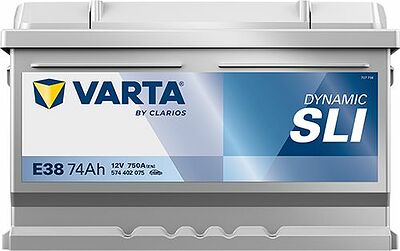 Varta BLUE dynamic E38 74 А/ч 750 А (EN), обратная полярность, 278x175x175 мм, ETN 574402075
