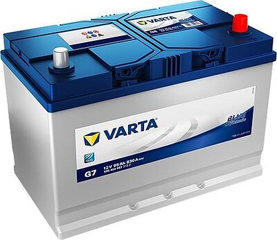 Varta Blue Dynamic G7 5954040833132 95 А·ч 830 А (EN), обратная полярность R+, стандартные конические клеммы, B01, корпус D31L, 306×173×225 мм