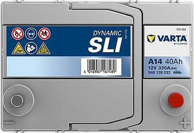 Varta Dynamic SLI A14 40 А/ч 330 А (EN), обратная полярность, 187x127x227 мм, ETN 540126033
