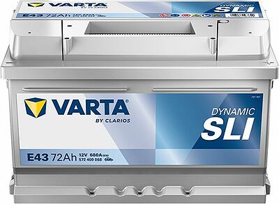 Varta Dynamic SLI E43 72 А/ч 680 А (EN), обратная полярность, 278×175×175 мм, ETN 572409068