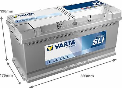 Varta Silver dynamic I1 110 А/ч 920 А (EN), обратная полярность, 393x175x190 мм, ETN 610402092