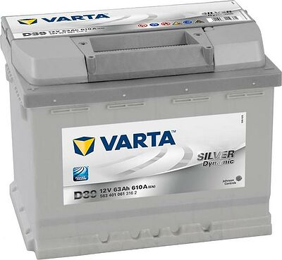 Varta Silver Dynamic D39 63 А/ч, 610 А (EN), прямая полярность (242x175x190), код 563401061