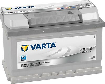 Varta Silver Dynamic E38 74 А/ч, 750 А (EN), обратная полярность (278x175x175), код 574402075
