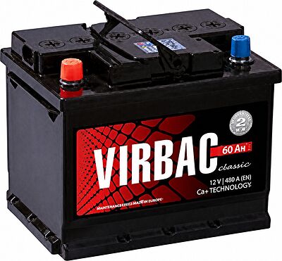 Virbac Classic 6СТ-60 60 А/ч, 480 А, прямая полярность (242x175x190)