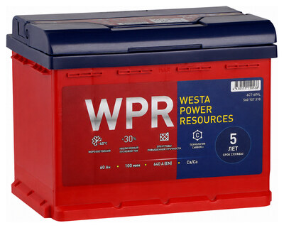 WPR Premium 560 107 310 60 А/ч 640 А (EN), прямая полярность, 242×175×190 мм