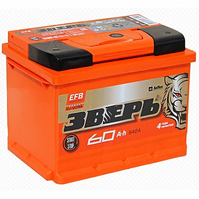 Зверь EFB ZVEFB 60-3-R 60 А/ч 640 А (EN), обратная полярность, 242×175×190 мм