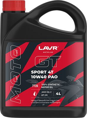 Lavr MOTO GT SPORT 4T 10W-40 SN 4л