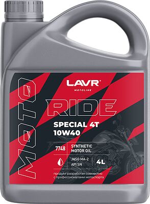 Lavr MOTO RIDE SPECIAL 4Т 10W-40 SN 4л