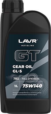 Lavr Трансмиссионное MOTO GT GEAR OIL 75W-140 GL-5 1л