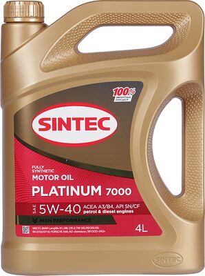 Sintec Platinum 7000 5W-40 A3/B4 4л