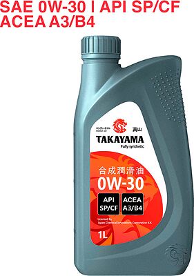 Takayama Motor Oil 0W-30 SP/CF A3/B4 1л