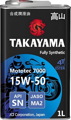 Takayama Mototec 7000 4T MA-2 15W-50 SAE SN JASO MA 1л