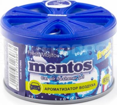 Ароматизатор воздуха MENTOS (FRESH MOJITO) гелевый, банка, 85г. Свежий мохито, 1/120