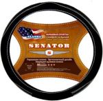 Оплетка на руль замшевая SENATOR Alaska M (d=38см) /ЧЕРНЫЙ/