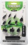 Зарядное устройство CARLINE для мобильных устройств 10 в 1 2хUSB (1A и 2.1А) в прикуриватель 12/24
