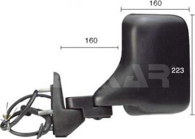 Alkar 9225964 наружное зеркало на MERCEDES-BENZ 100 автобус (631)