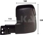 ALKAR Зеркало боковое прав.ручн.с корот.держат. Ford Transit 92-93 Deflector (6831642, 9266961)