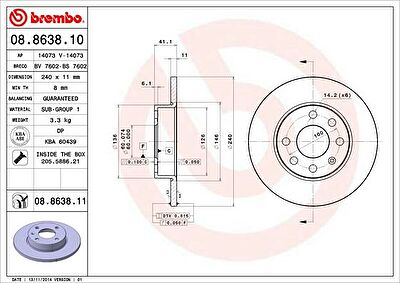 AP 14073 тормозной диск на OPEL CORSA C фургон (F08, W5L)