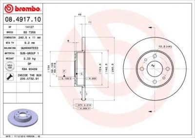 AP 14127 тормозной диск на ALFA ROMEO 146 (930)