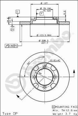 AP 14294 тормозной диск на MAZDA 626 II (GC)