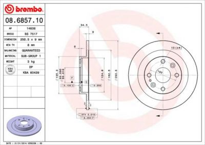 AP 14606 тормозной диск на MAZDA 323 C IV (BG)